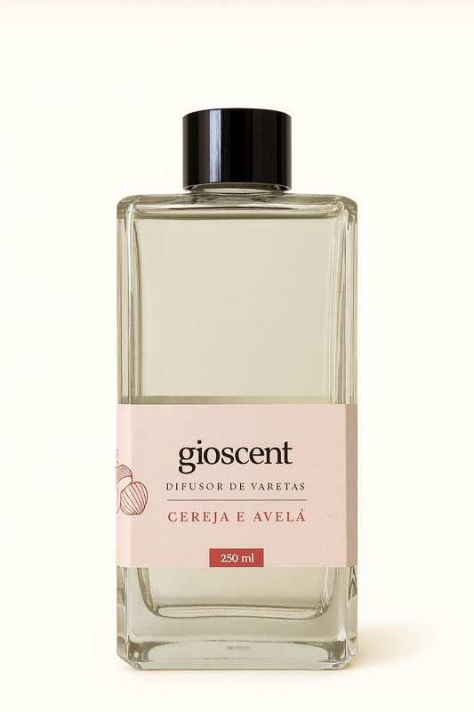 Difusor de Varetas - Cereja e Avela - Gioscent Aromas - Presidente Prudente
